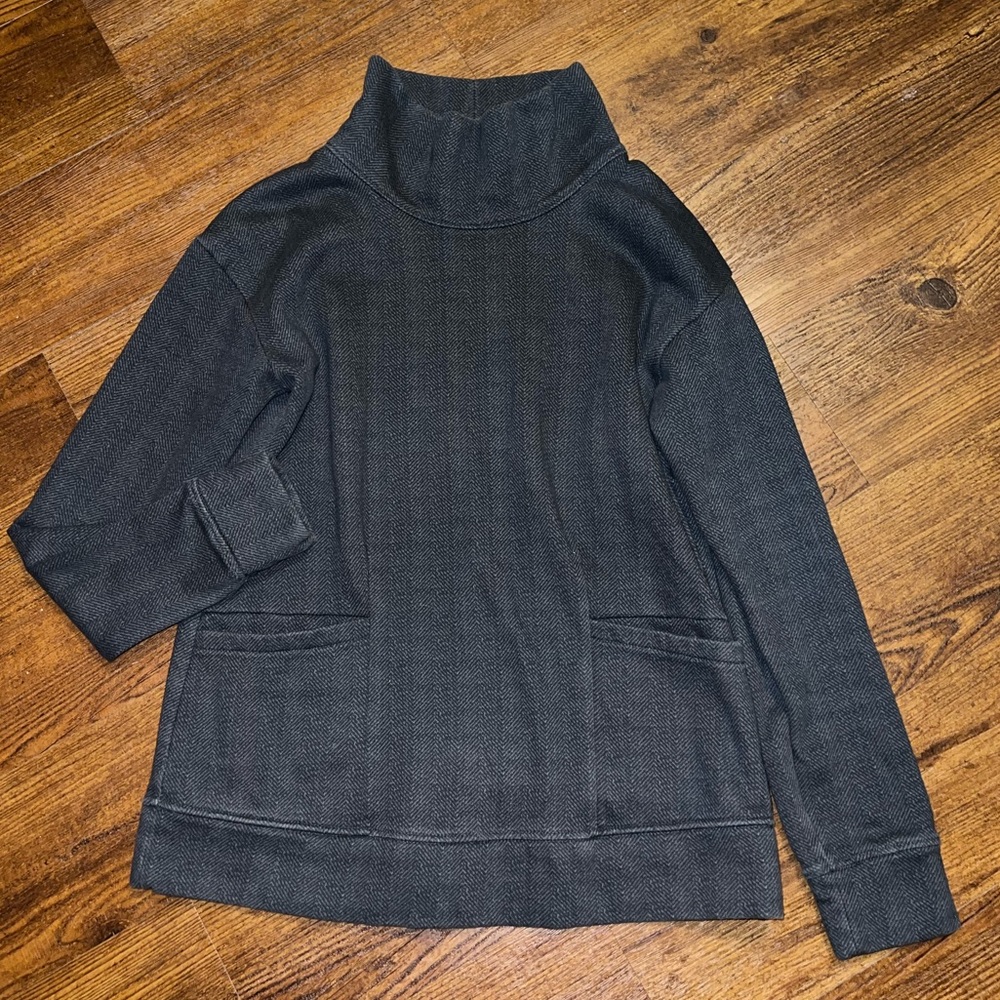 Columbia Gray Long Sleeve Outerwear Cowl Turtleneck Cozy Fleece Pullover Size M - Picture 4 of 12